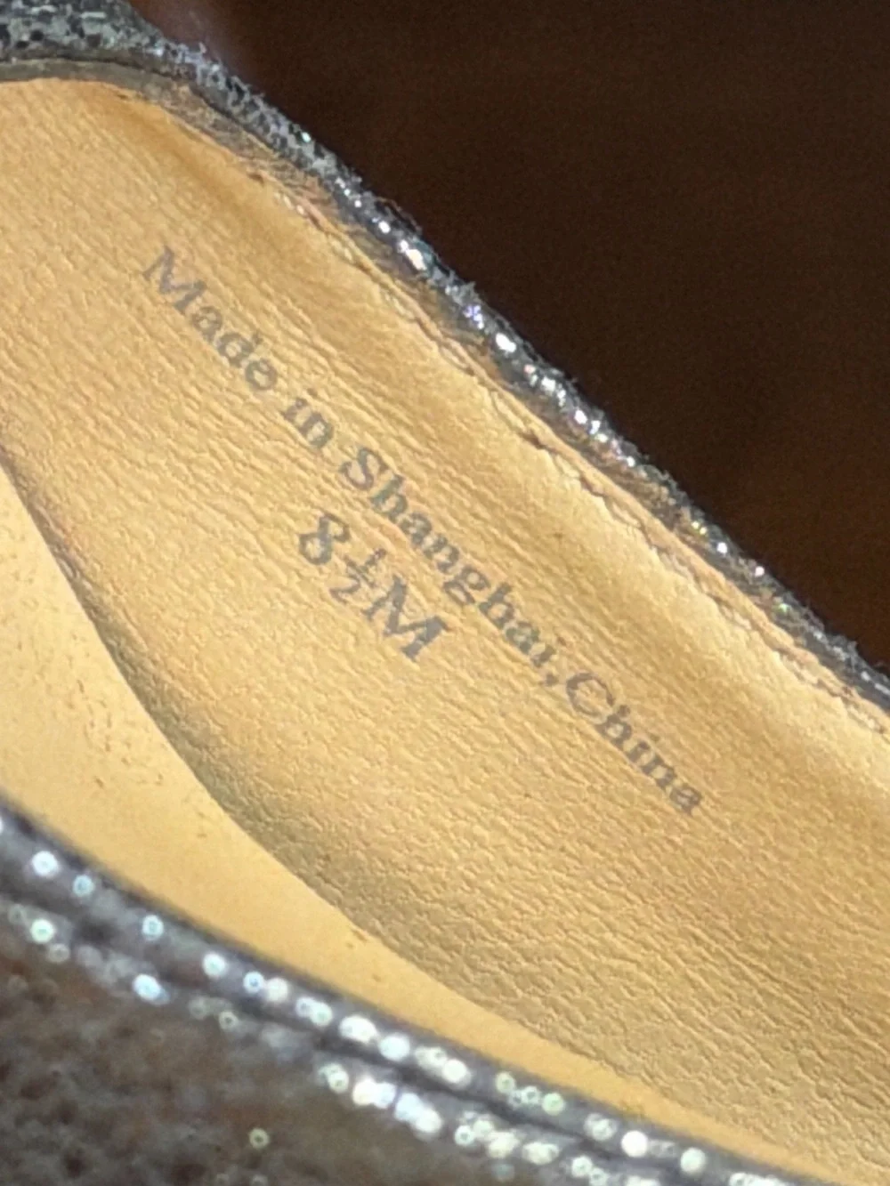 Kate Spade Bow Peep Toe Heels Metallic Pewter Pumps Size 8.5M Wedding Party